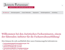 Tablet Screenshot of juristische-fachseminare.de